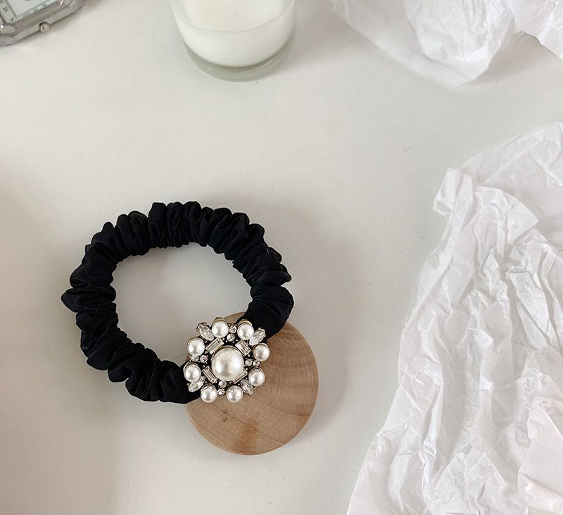 浪漫珍珠閃鑽彈力髮圈