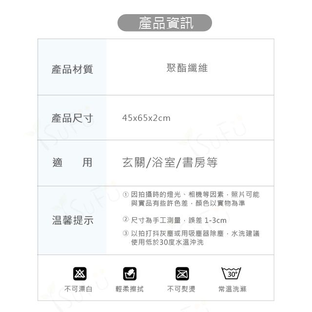 任選4件$999！舒福家居 iSuFu 吸水防滑地墊，快速吸水不滑倒