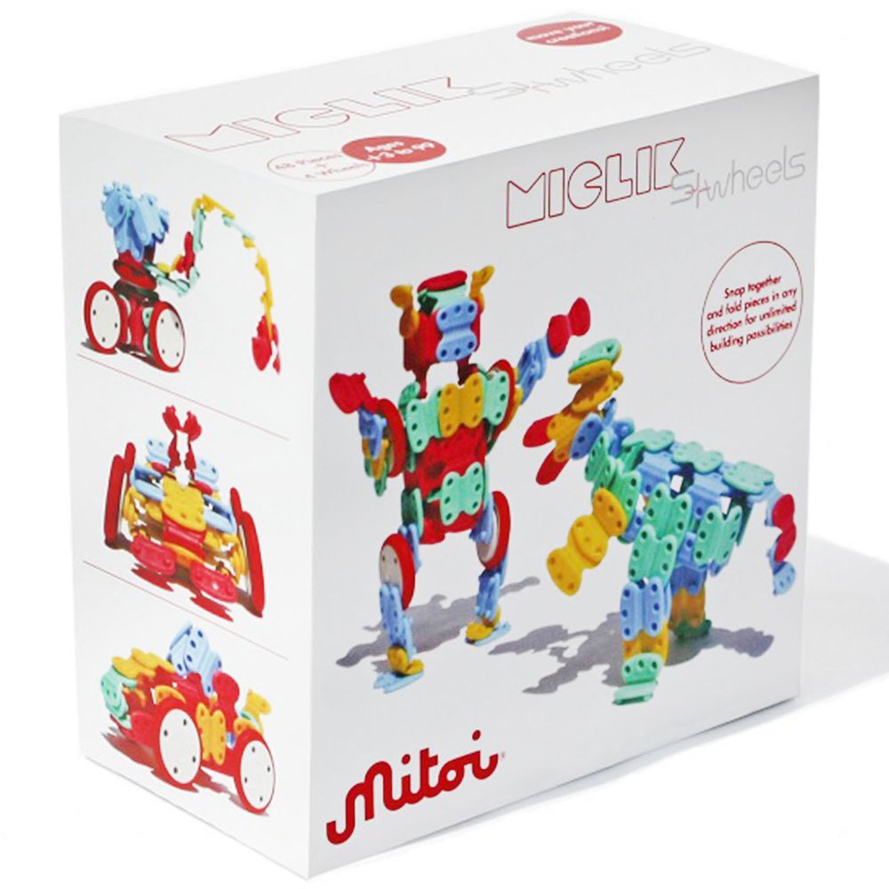 西班牙 Mitoi - Miclik S繽紛積木片輪子組-1入組