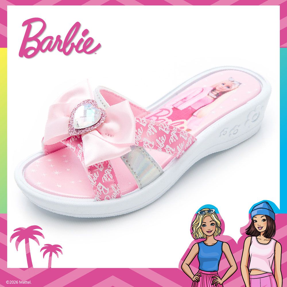 Barbie芭比 童鞋 時尚PVC拖鞋 BAKS66003-粉紅-(中大童段)