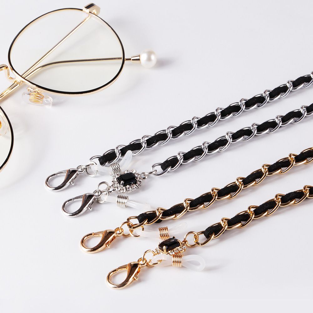 小香風時尚金屬口罩/眼鏡掛鏈-金色 (總長70cm)