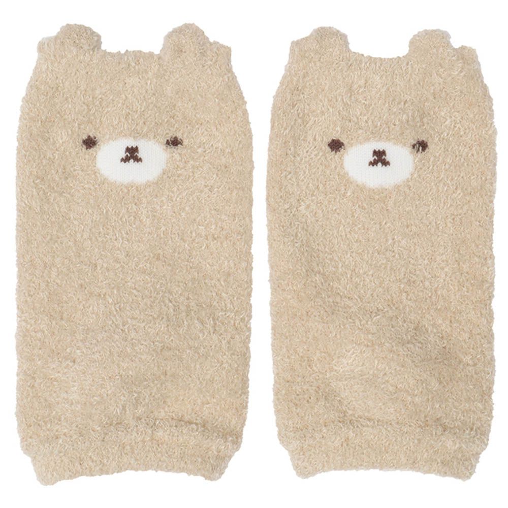 蓬鬆腳套-小熊-淺卡其色 (70~95cm)