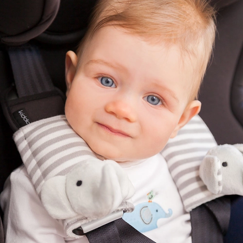 英國 JoJo Maman BeBe - 推車/安全座椅的安全帶動物造型保護套-可愛象