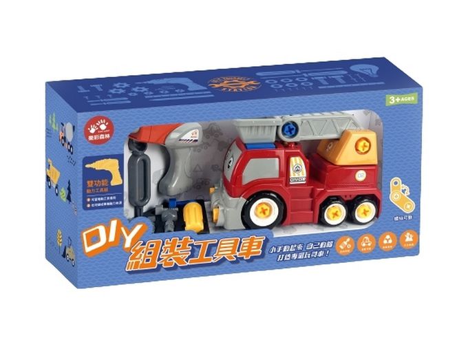 樂彩森林 - DIY組裝工程車-雲梯車