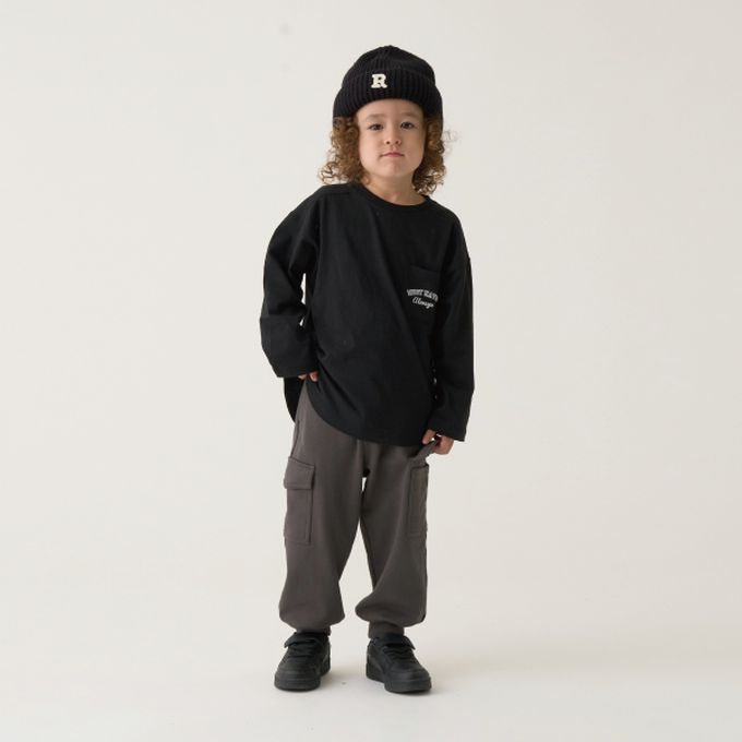 日本 b-ROOM - 100%棉 純色口袋薄長袖上衣-象牙白