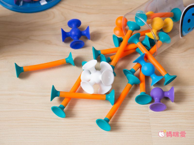 激發創造潛能【美國 FatBrain】啵啵聲吸盤建構玩具