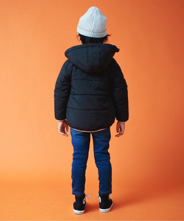 日本 BREEZE - [雙面穿]絨毛鋪棉繽紛保暖外套-黑系&迷彩