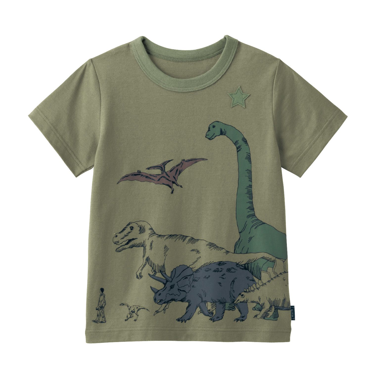 日本千趣會 - GITA 天竺棉印花短T-條紋星星-黑白