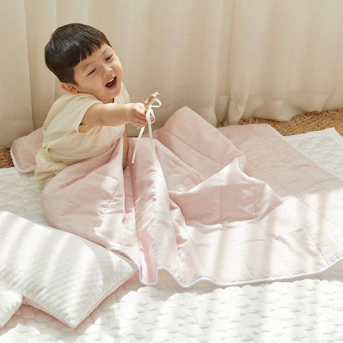 正韓Hello HiZoo - 3D 透氣雙面三層涼感四季被/涼被/透氣被/冷氣被-冰絲粉