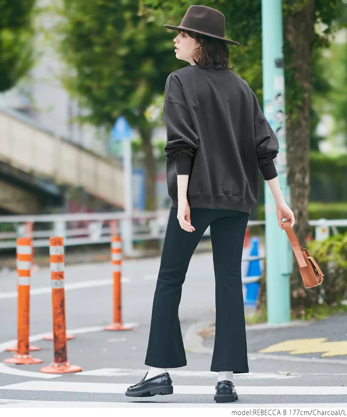 日本 COCA - 裏毛圓領百搭大學T-米杏