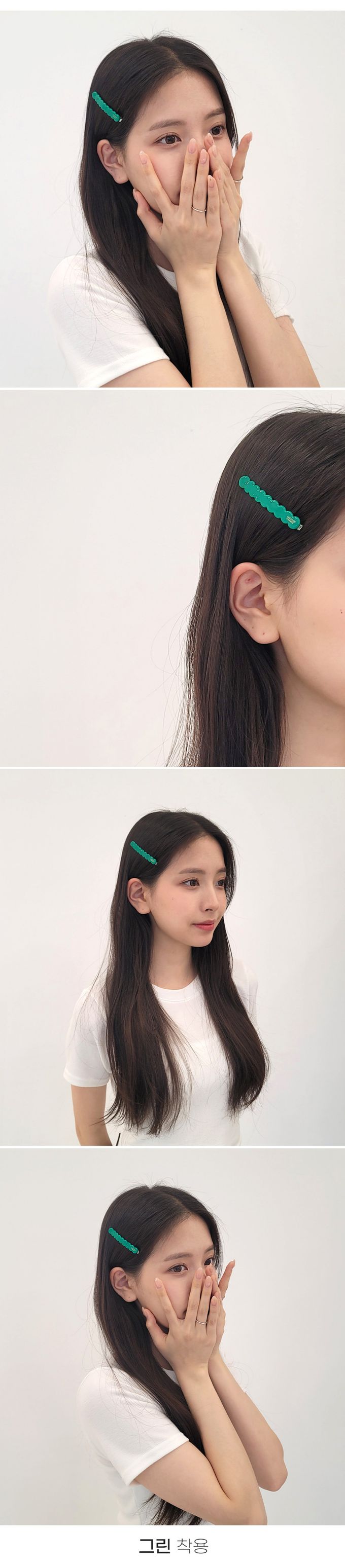 韓國 Soo&Soo - 正韓製CREATION FRANCE髮飾髮夾-桃紅