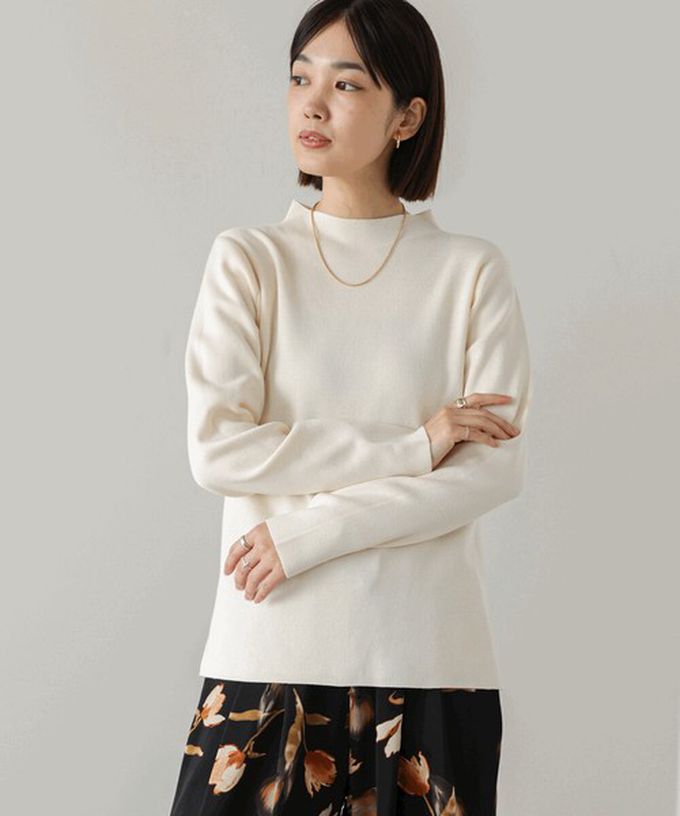 日本 Bab - 俐落感簡潔小立領針織上衣-黑底條紋