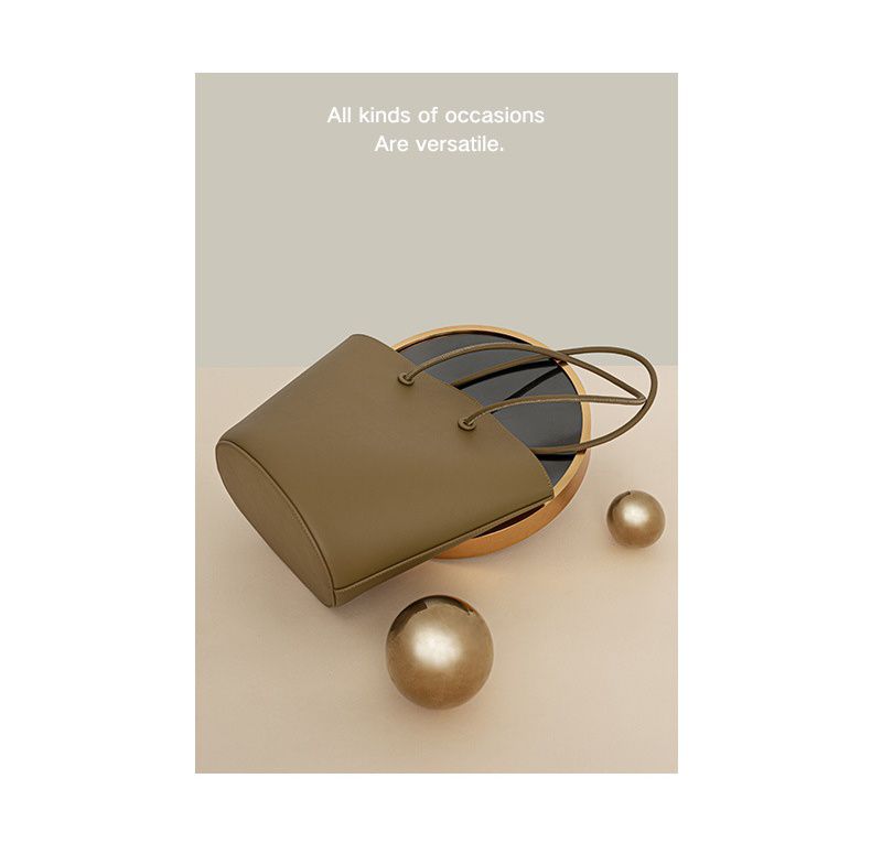 真皮原創大容量單肩托特包-陶土棕 (33x18x27cm)