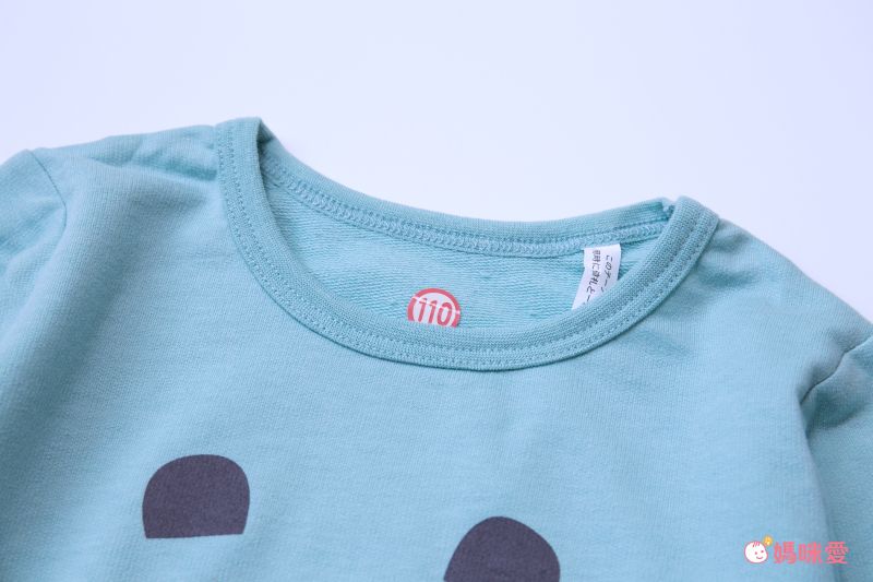 日本 ZOOLAND - 童趣印花圓領長袖上衣-吊帶小熊-薄荷綠