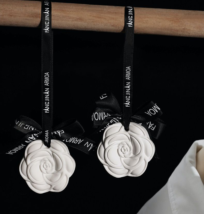 小香風可掛式香氛石膏片-天山暮雪-白+黑