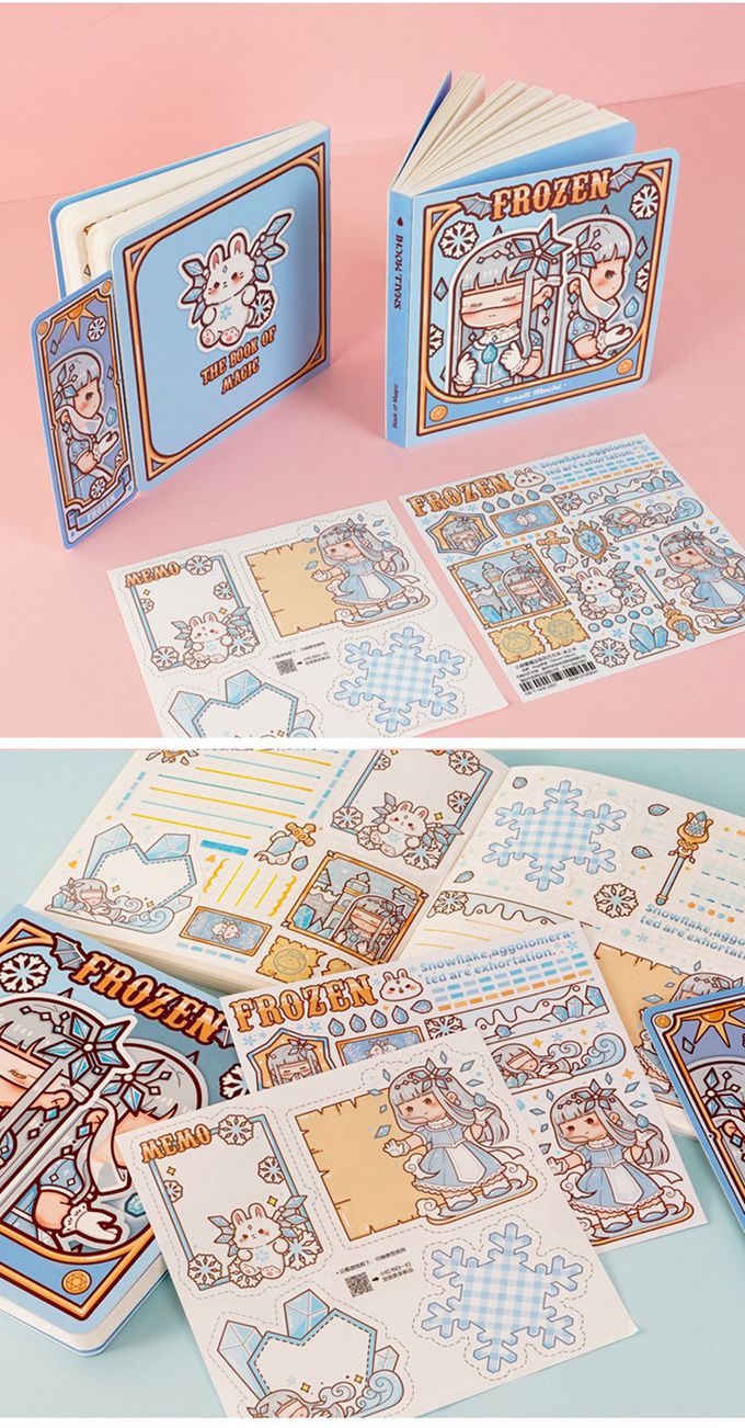 小麻糬魔法方方本4入組(送貼紙＋書籤＋便簽)-四款主題各1