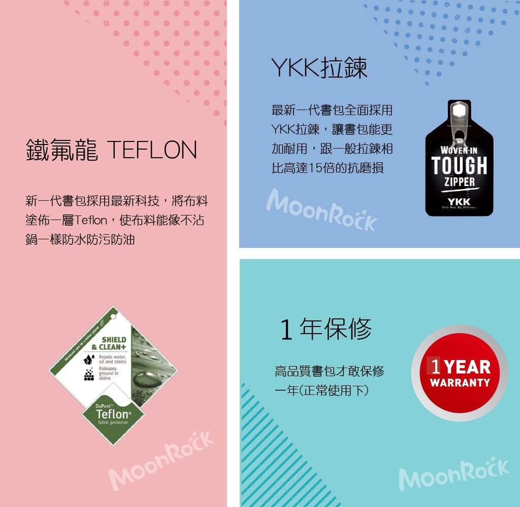 MoonRock - 護脊書包-MR3 S-湖水綠-建議身高120-140cm (41X28X19cm)