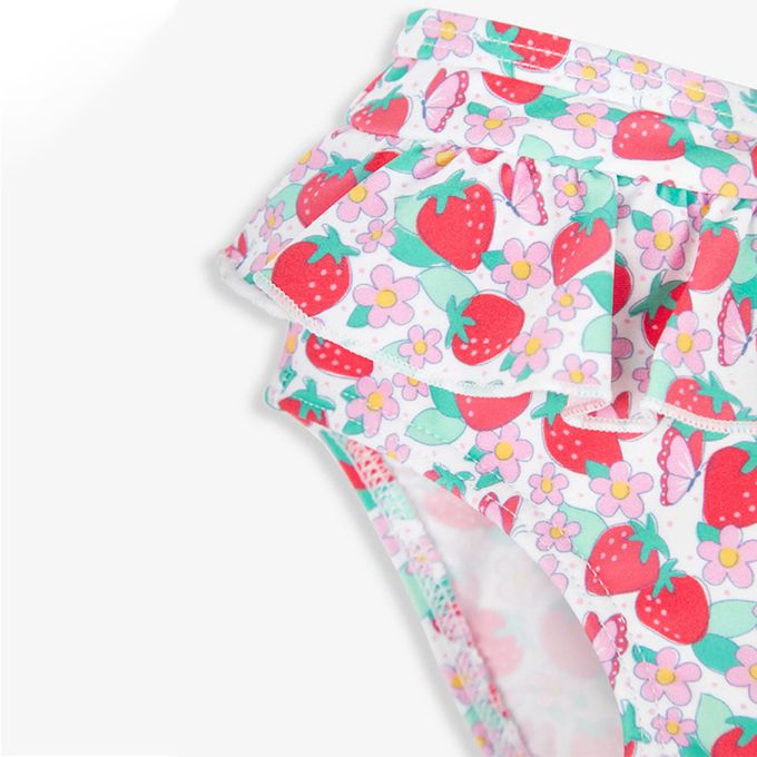 英國 JoJo Maman BeBe - 嬰幼兒/兒童兩件式防曬泳裝-甜蜜草莓