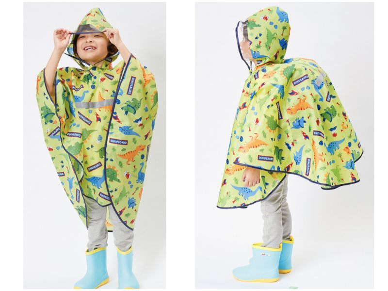 日本 SKATER 代購 - 兒童防雨斗篷(附安全反光條/收納袋)-哆拉A夢 (110~125cm通用)