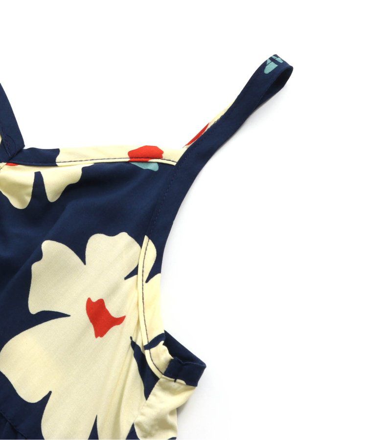 日本 BREEZE - Aloha夏日風格吊帶裙-大白花-海軍藍