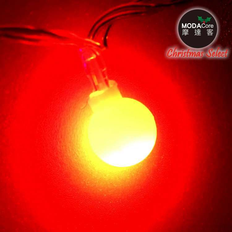 浪漫療癒100燈LED小圓球珍珠燈串/聖誕燈(USB接頭+贈豆腐頭插頭)-彩色光透明線-約10米長