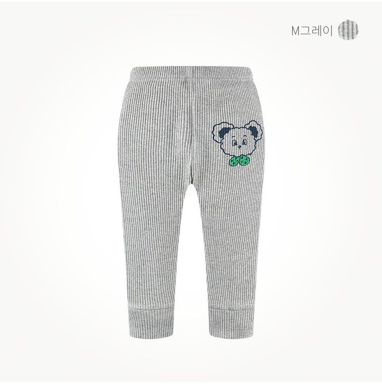 韓國 milk mile - 毛毛熊小不點內搭褲-灰