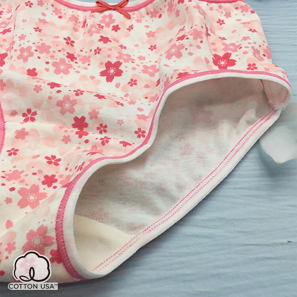 Annypepe - 女童純棉緋櫻三角褲-粉 (110-150cm)