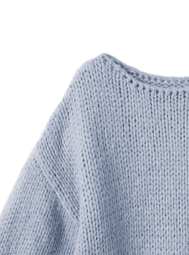 日本 GRL - 聯名款 慵懶麻花編織毛衣-活力橘