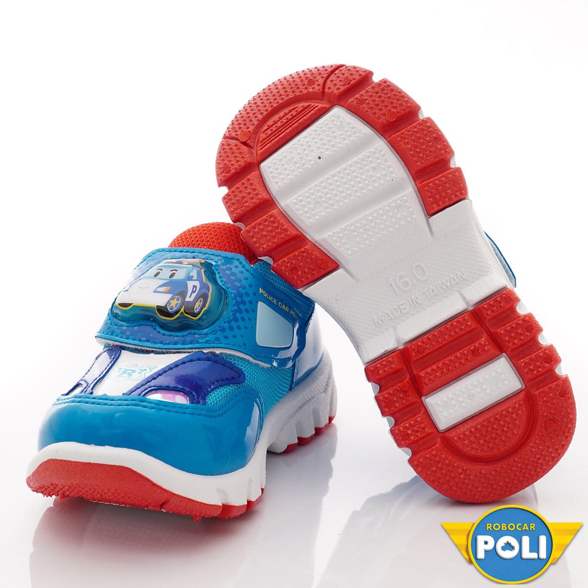 POLI 波力救援小英雄 - 台灣製電燈休閒運動款(中小童段)-運動鞋-藍