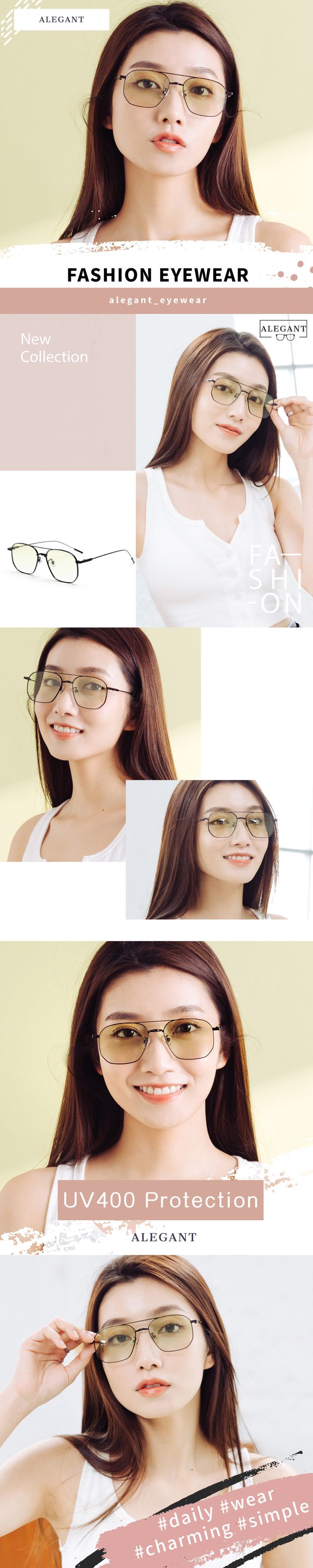 ALEGANT - 歐美復古萊姆綠漸層雙樑設計偏光飛官墨鏡│UV400太陽眼鏡