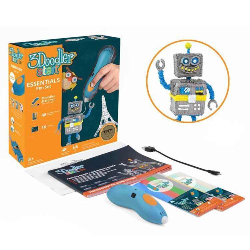 3Doodler - [獨家超值組]Start 3D列印筆基本組合+顏料收納好幫手工作站-水藍色
