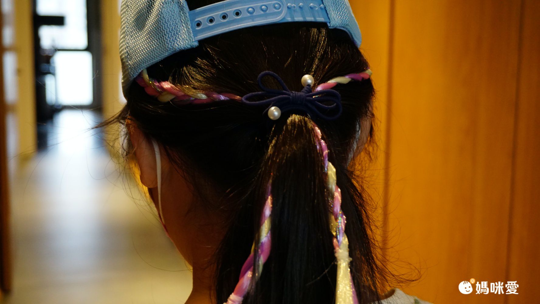 卡通公主兒童棒球帽-艾莎-頭紗款-粉色