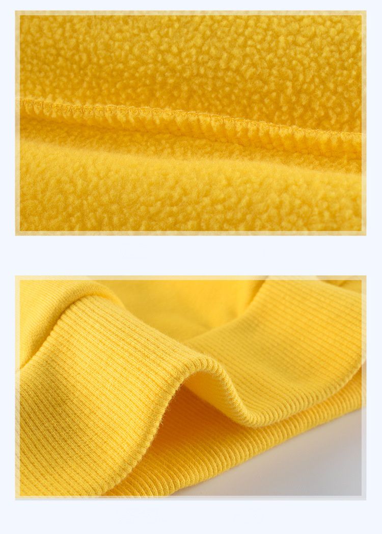 加絨棉混紡長袖大學T-STARS-深藍色