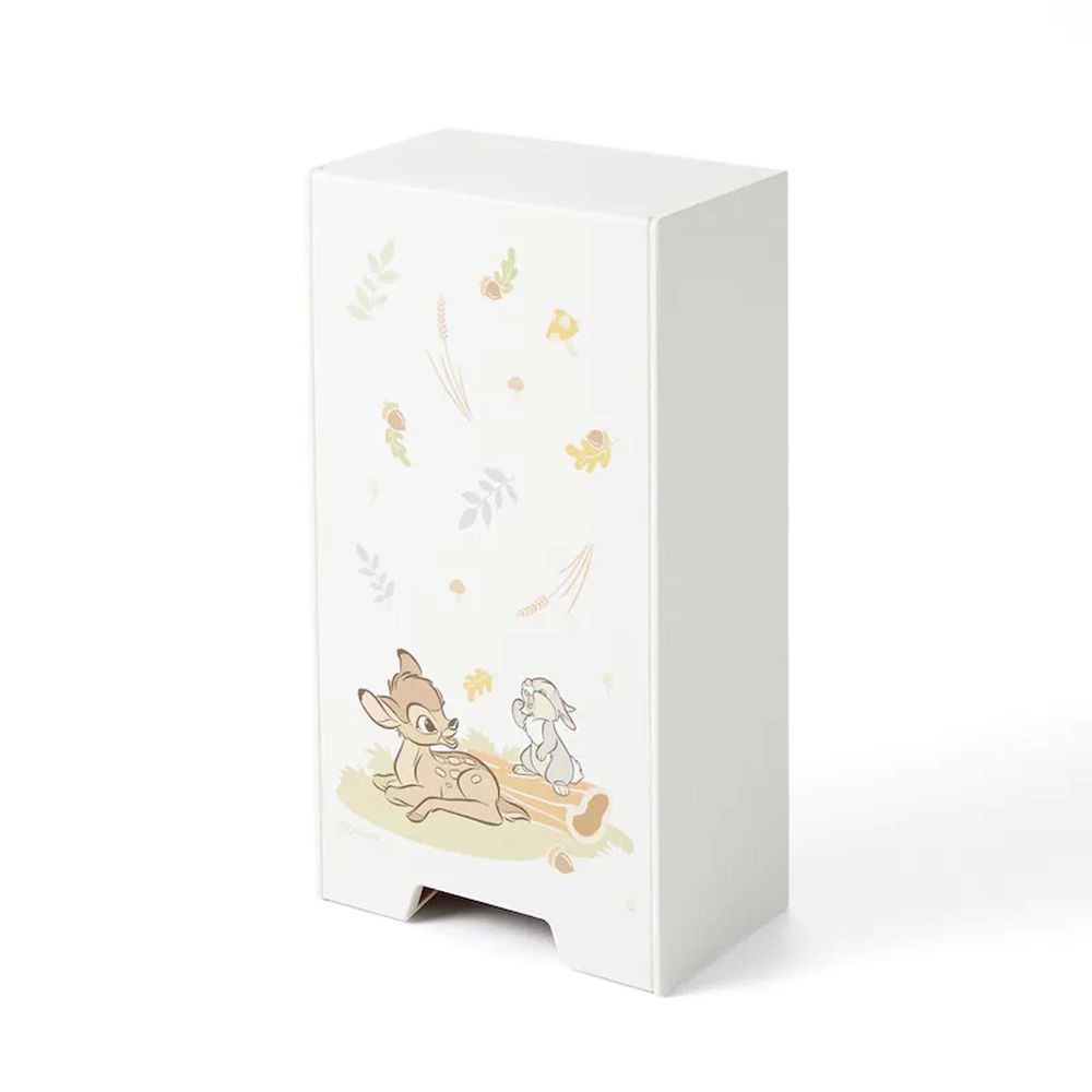 日本千趣會 - 迪士尼 磁吸式口罩收納盒-小鹿斑比-白 (12x22cm)