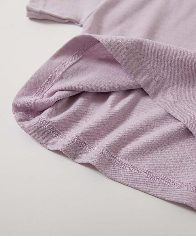 日本 devirock - 俏皮心型薄紗短袖上衣-淺黃