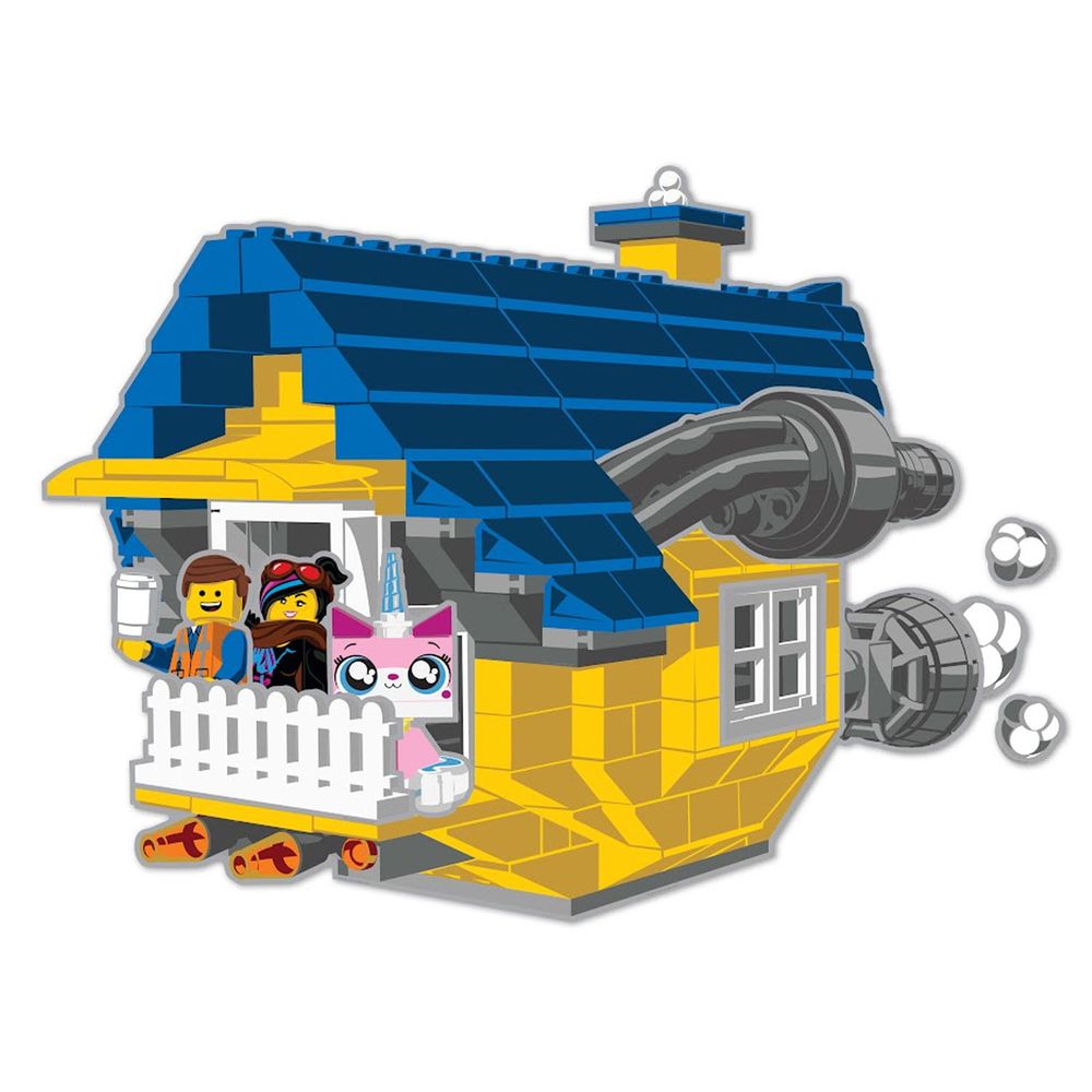 Kiss貼貼 - LEGO 拼圖靜電貼-艾密特的太空飛屋-完成全幅尺寸約55.8x50.8cm(共19pcs)