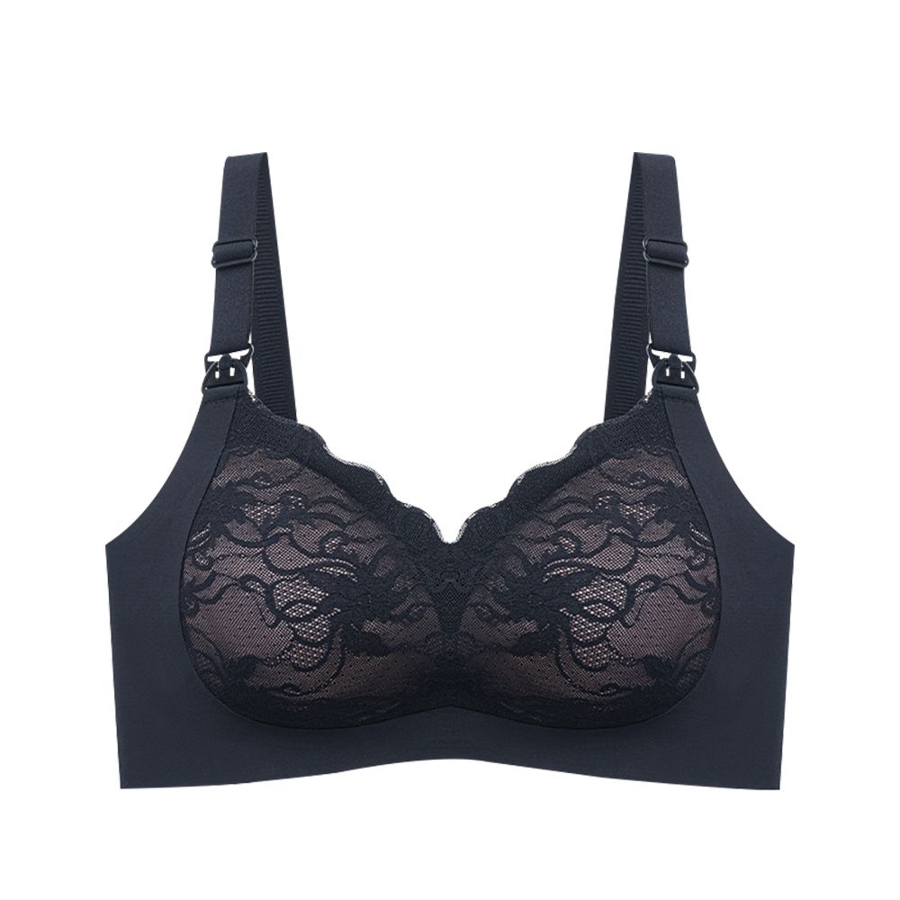 水滴杯型提拉內衣 哺乳內衣 無鋼圈內衣-黑色