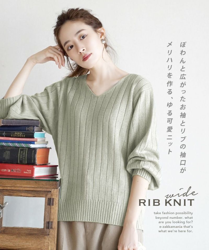 日本 zootie - 顯瘦V領粗羅紋薄針織上衣-灰粉