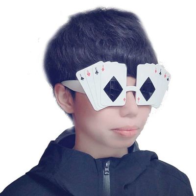 MODACore 摩達客 - 萬聖派對變裝-搞怪幽默撲克牌眼鏡 Cosplay-單入
