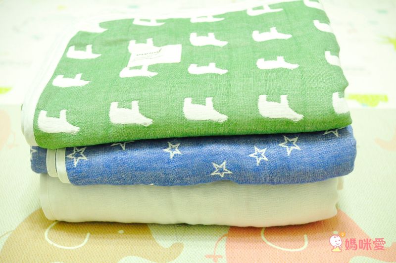 日本 Fuwara - 日本製三河木棉六重紗蓋毯-彩色蘑菇 (70x100cm)