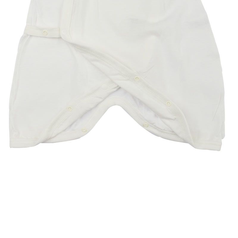 akachan honpo - 新生兒內衣6件組長袖 釦子款-動物-淡灰色 (50～60cm)