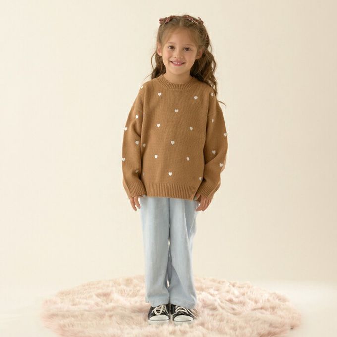 日本 Lycee mine - 可機洗 低調刺繡印花針織上衣-淺藍