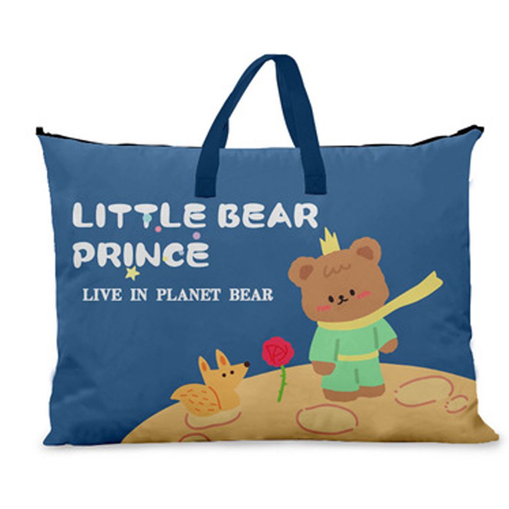 兒童睡袋收納袋-小熊王子-霧藍色