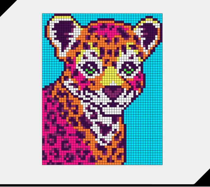 꾹꾹블럭 - 韓國馬賽克咕咕拼豆組- 小獵豹