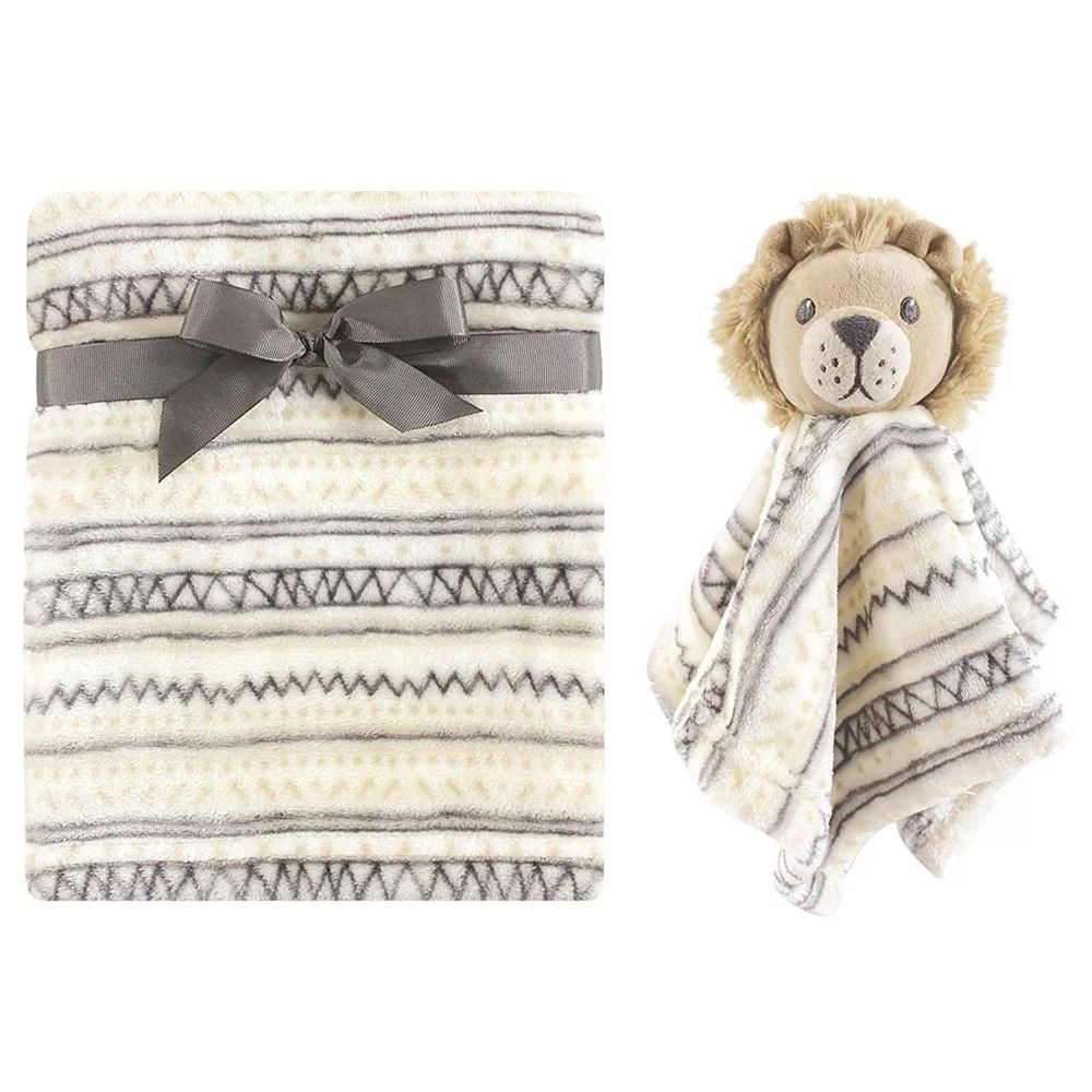 HUDSON BABY - 彌月禮盒-毛毯+安撫巾-獅子