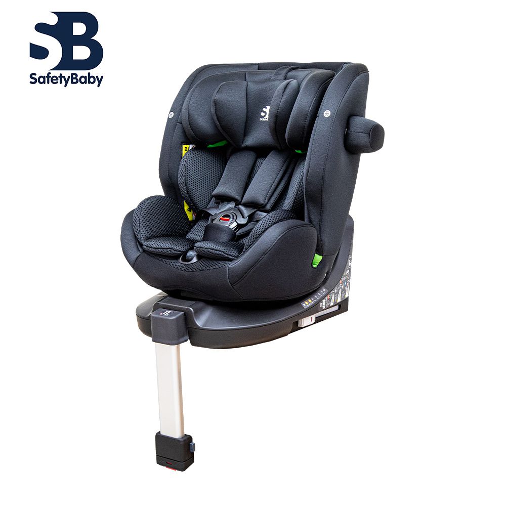 德國 One 360° SL i-size 0-12歲安全座椅/汽座 - 金屬黑 (SB380B) 贈頂篷+皮革座椅保護墊
