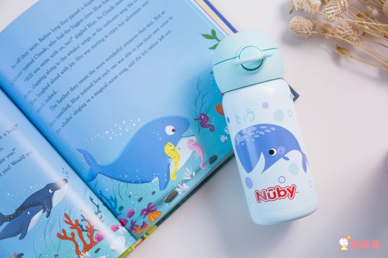 Nuby - 不銹鋼真空直飲杯-316不鏽鋼-鯨魚 (300ml)