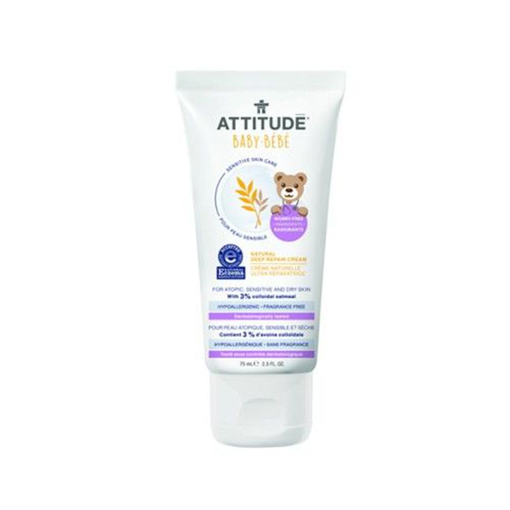 加拿大 ATTITUDE 艾特優 - 寶寶敏感肌膚深層修護霜-無香精-75ml