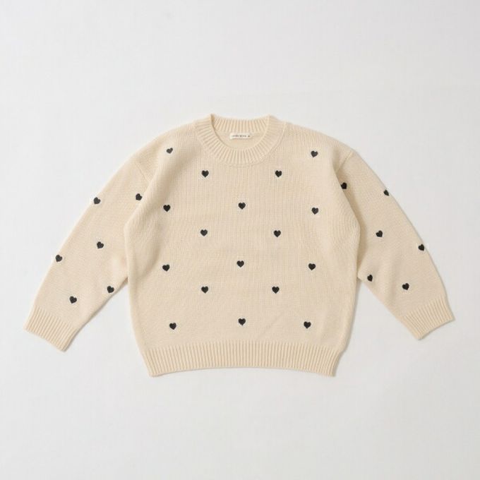 日本 Lycee mine - 可機洗 低調刺繡印花針織上衣-奶黃