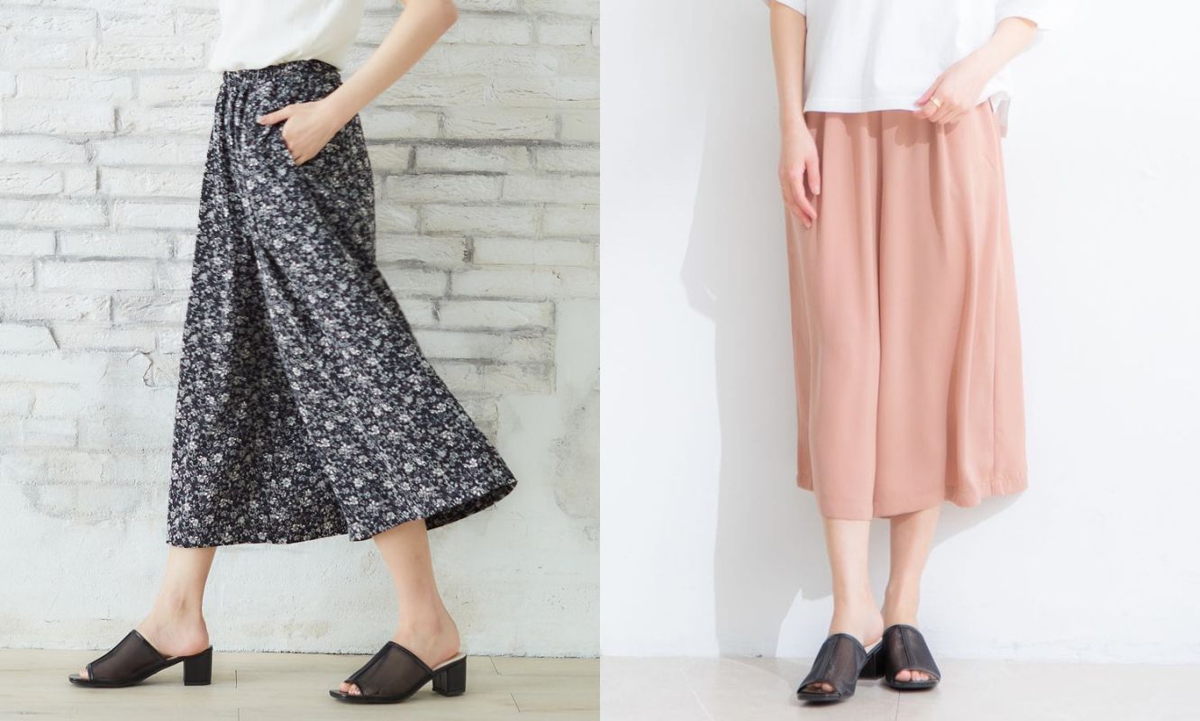 日本 Honeys - V領縮腰排釦七分袖雪紡洋裝-碎花-水藍